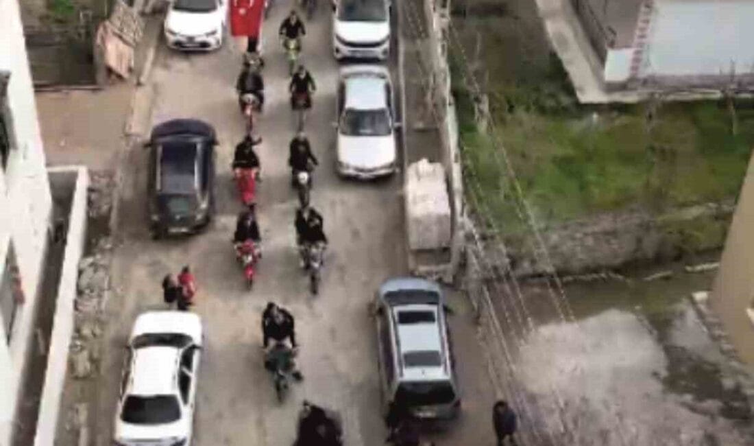Yozgat’ın Aydıncık ilçesinde motosiklet tutkunu Murat ve Ebrar Taşgın’ın düğünü