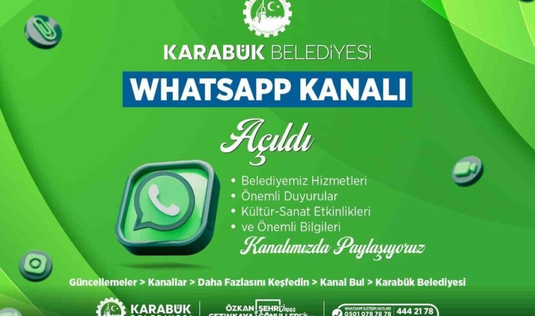 Karabük Belediyesi WhatsApp kanalı açıldı Karabük Belediyesi, dijital iletişim altyapısını güçlendirmeye yönelik adımlarına bir yenisini