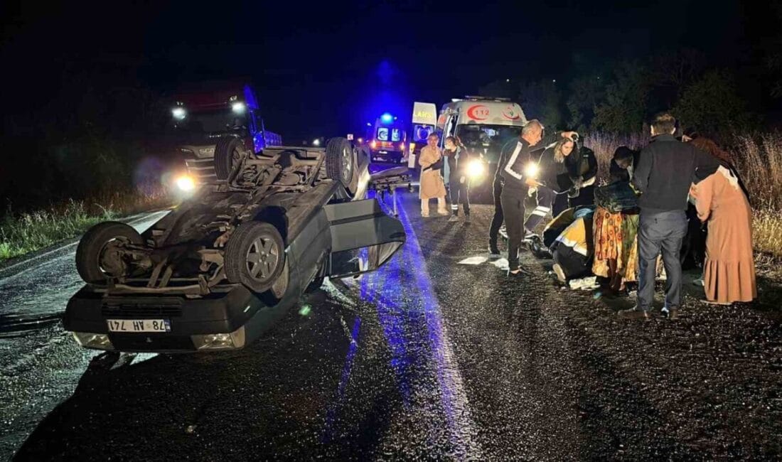 Karabük’te sürücüsünün kontrolünden çıkan otomobilin takla atıp ters dönmesi sonucu