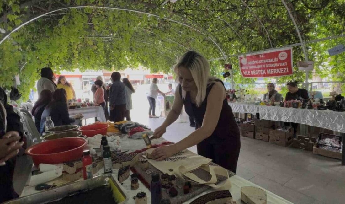 Kastamonu’nun Taşköprü ilçesinde Hayat Boyu Öğrenme Şenliği çerçevesinde yapılan el