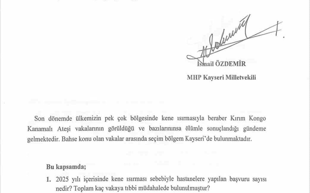 Milliyetçi Hareket Partisi Kayseri Milletvekili ve Genel Başkan Yardımcısı İsmail